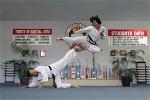 Duc dang taekwondo instructor tam bui and instructor kim anh side kick