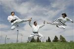 Duc dang taekwondo jumping side kick